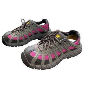 CAT Women's Steel Toe Ergo Black Purple Work Shoes-P90299-Sz 7
